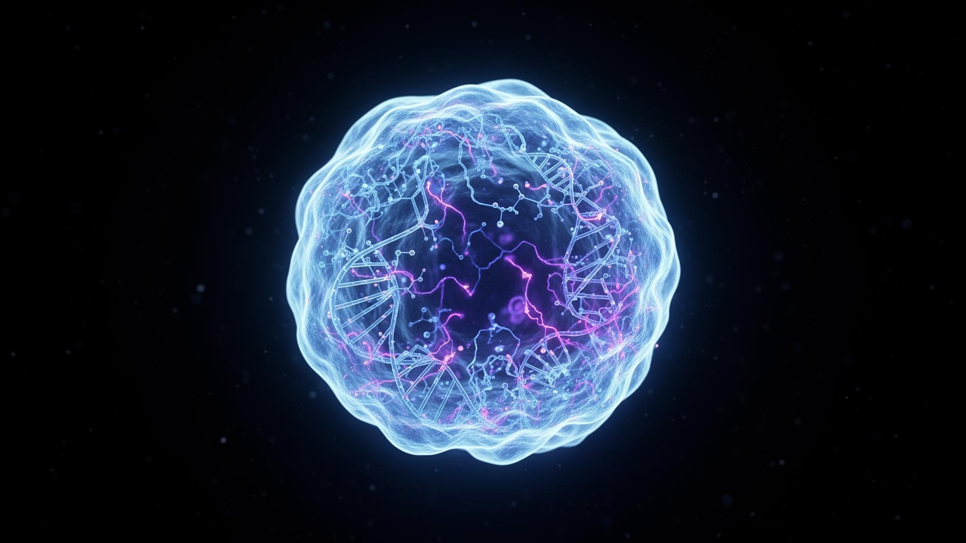 Luminous cancer cell with internal molecular pathways